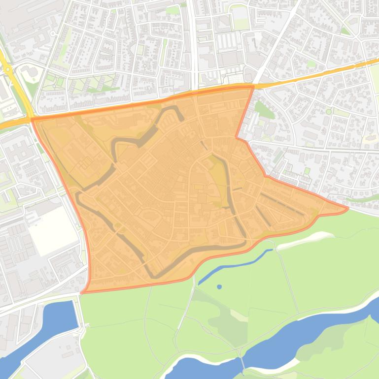 Kaart van de wijk Centrum.