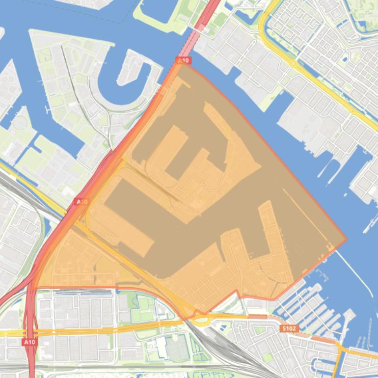 Kaart van de wijk Coenhaven/Minervahaven.