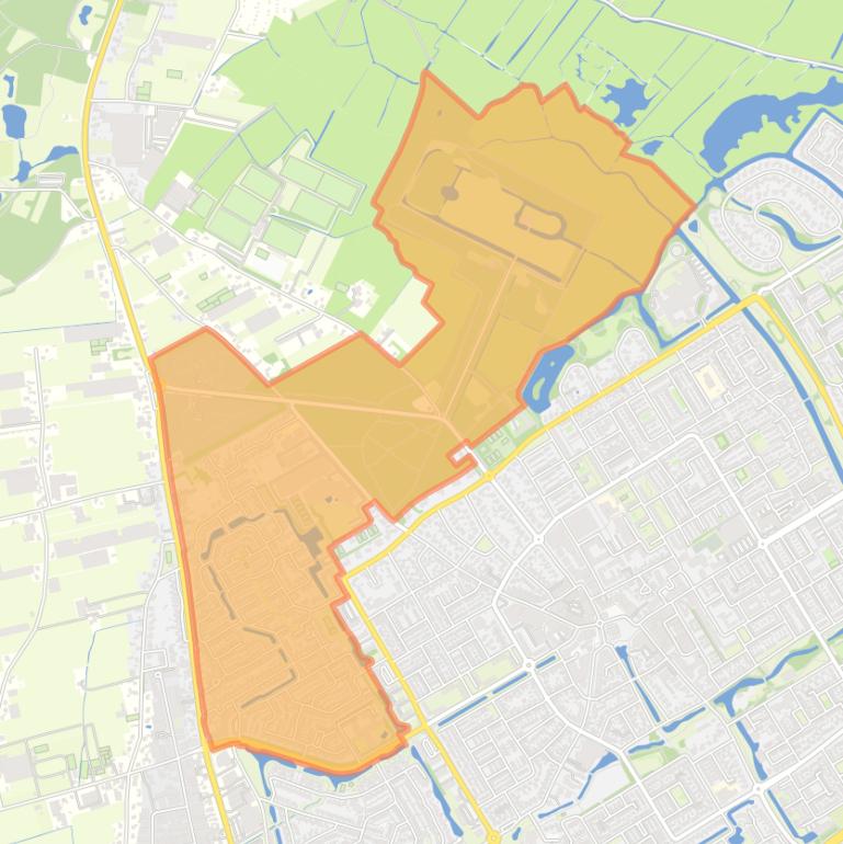 Kaart van de wijk Commandeurs en Marquette.