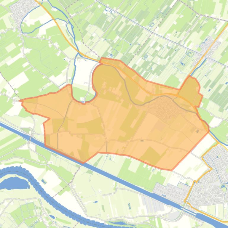 Kaart van de wijk Cothen.