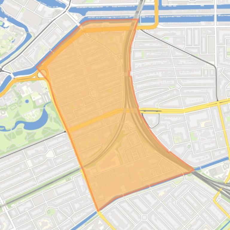 Kaart van de wijk Dapperbuurt.