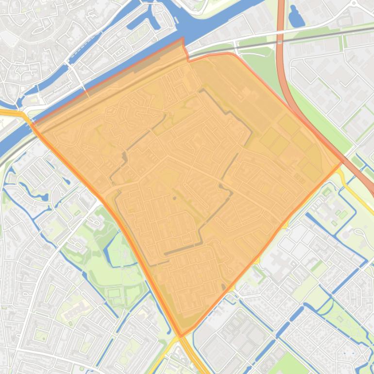 Kaart van de wijk Dauwendaele.