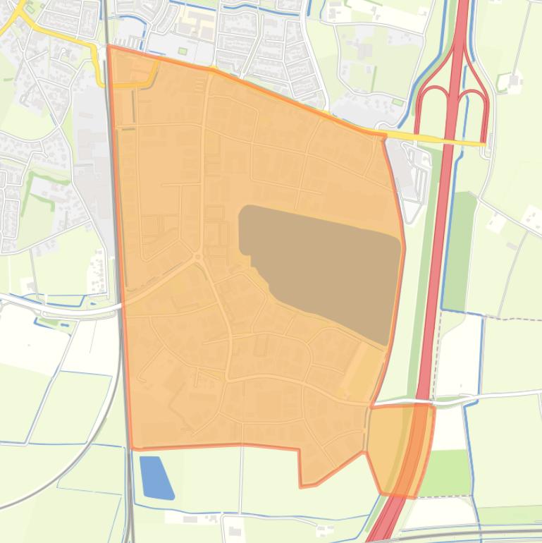 Kaart van de wijk De Aam.