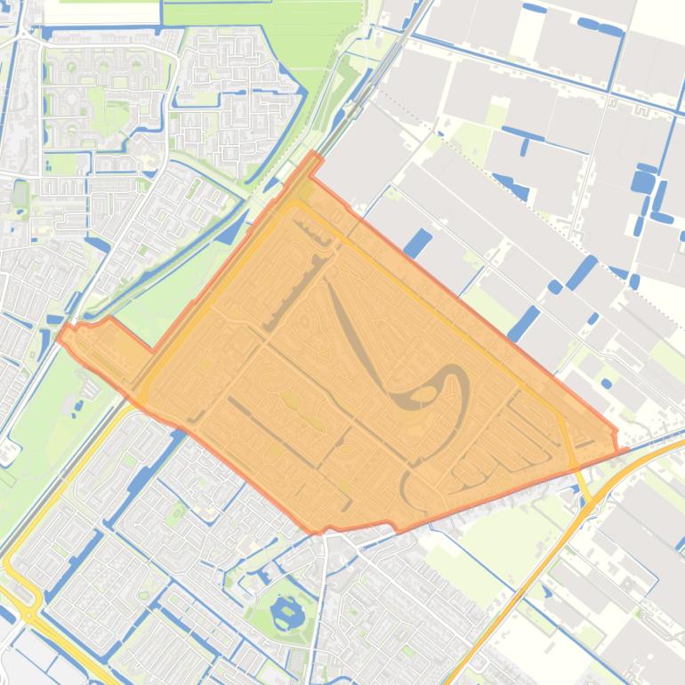 Kaart van de wijk De Ackers.