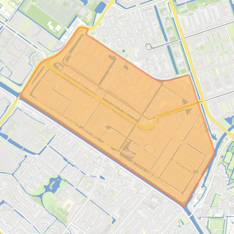 Kaart van de wijk De Aker.