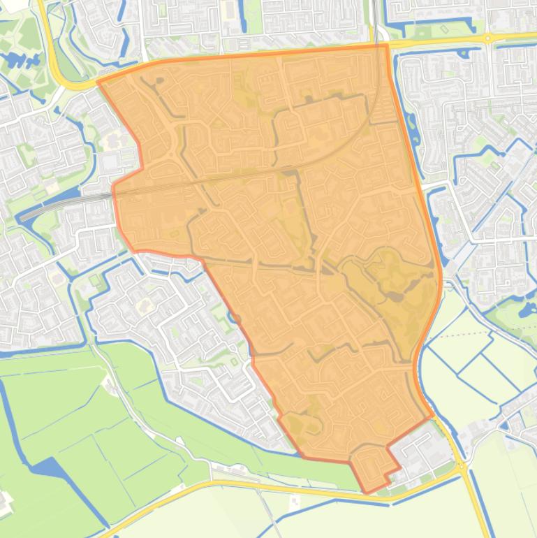 Kaart van de wijk De Akkers.