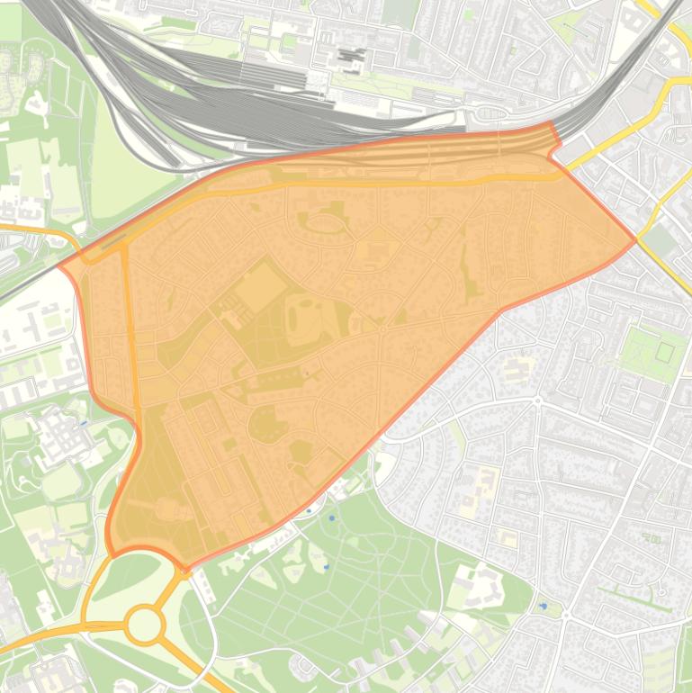 Kaart van de wijk De Berg-Noord.