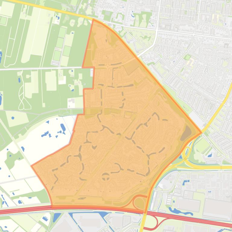 Kaart van de wijk De Blaak.