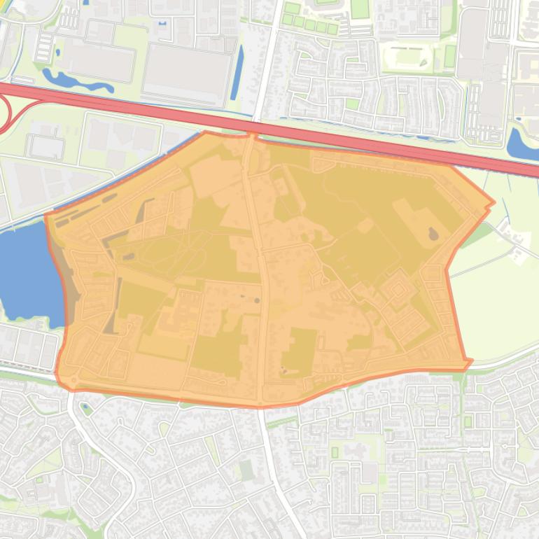 Kaart van de wijk De Boschkens.