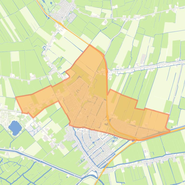 Kaart van de wijk De Goorn.