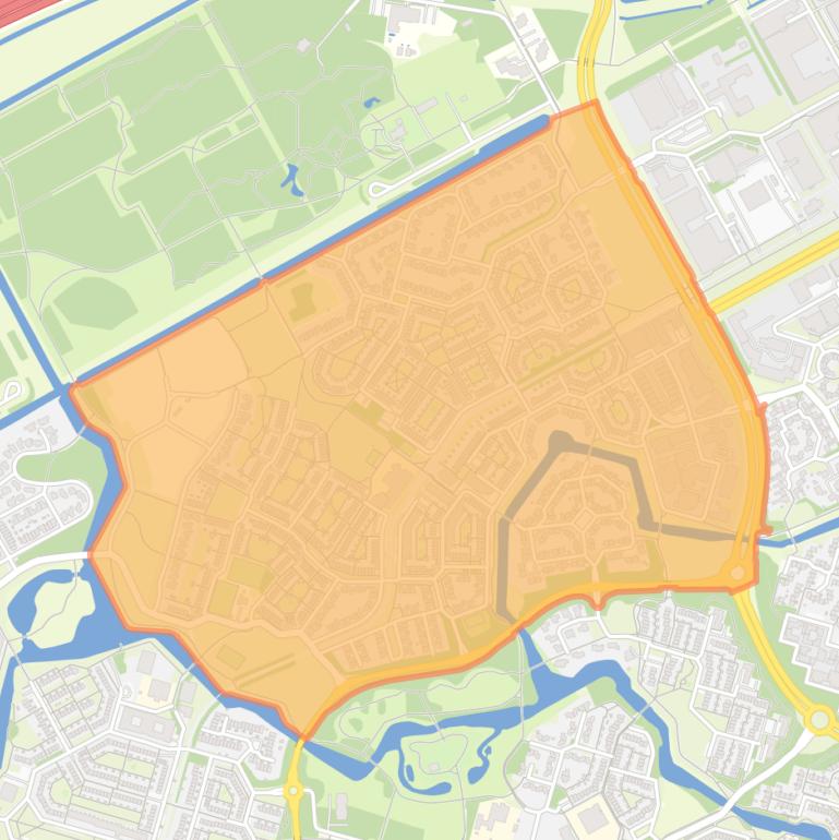 Kaart van de wijk De Gouwen.