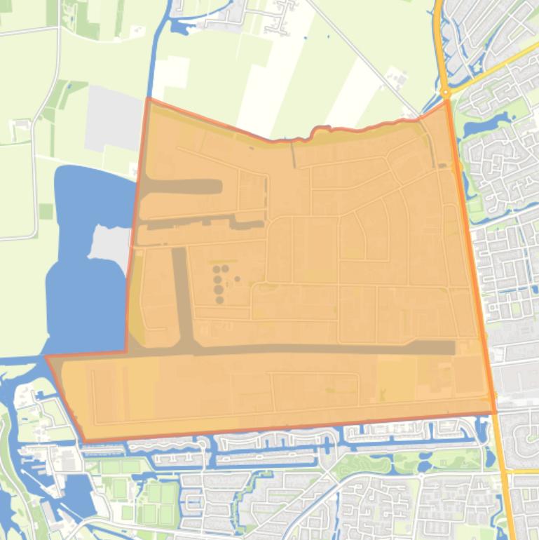 Kaart van de wijk De Haven.