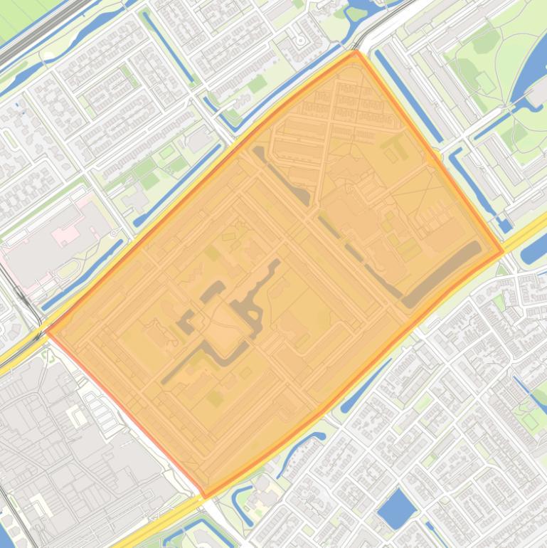 Kaart van de De Heuvel / Amstelwijk.