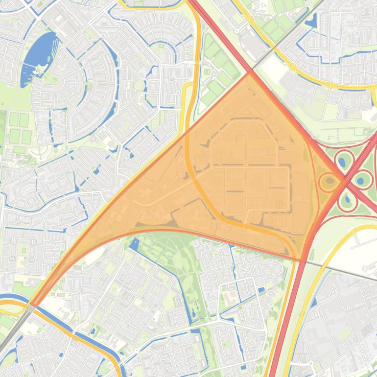 Kaart van de wijk De Hoef.