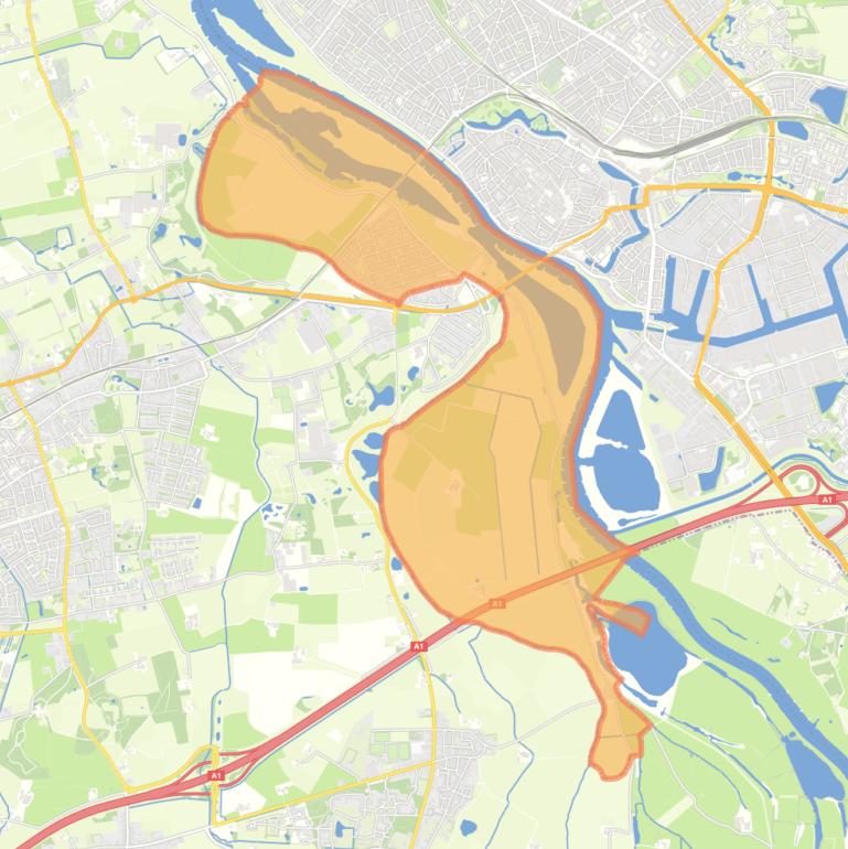 Kaart van de wijk De Hoven.