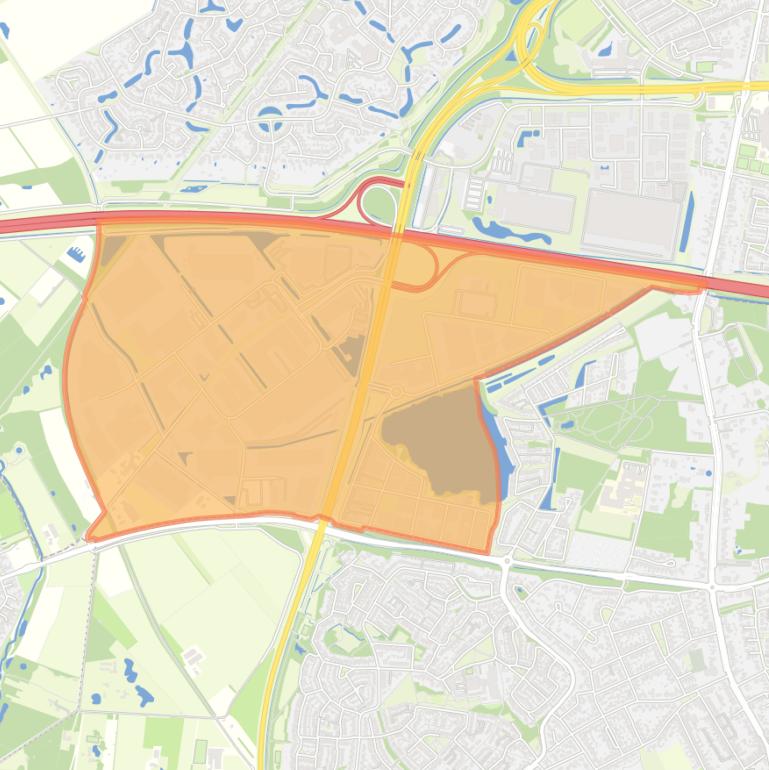 Kaart van de wijk De Katsbogten.