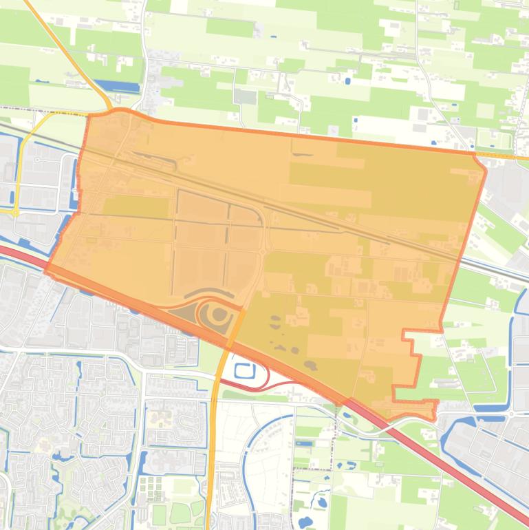 Kaart van de wijk De Klomp.