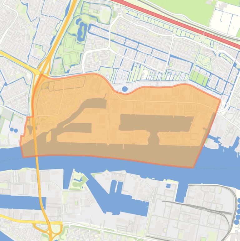 Kaart van de wijk De Kooy-Oosteind.