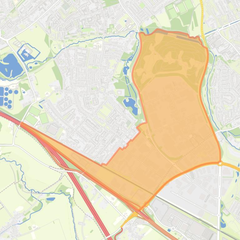 Kaart van de wijk De Koumen.