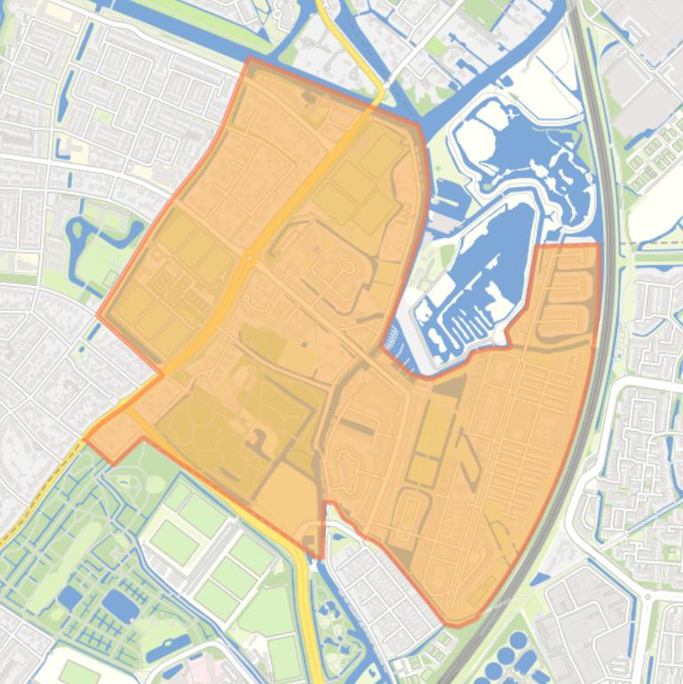 Kaart van de wijk De Kwaak.