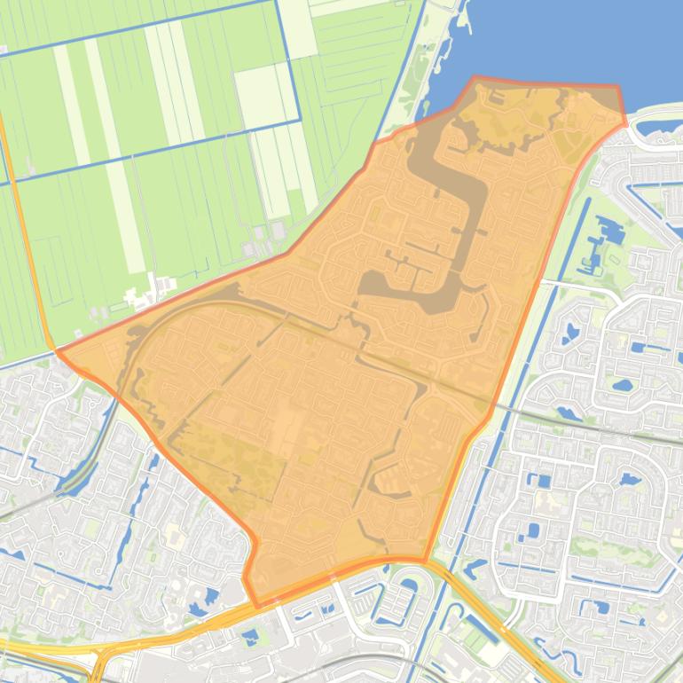 Kaart van de wijk De Leyens.