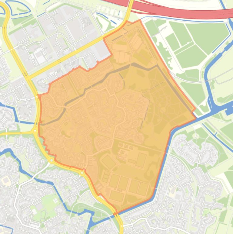 Kaart van de wijk De Marken.