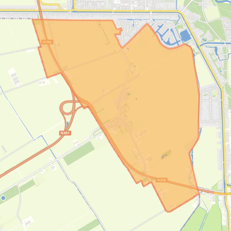 Kaart van de wijk de Maten.