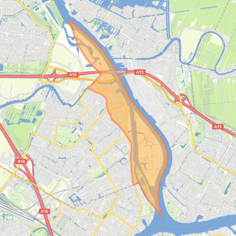 Kaart van de wijk De Oevers.