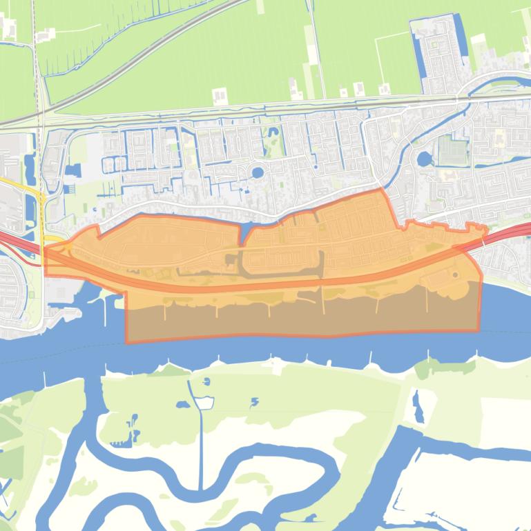 Kaart van de wijk De Peulen.