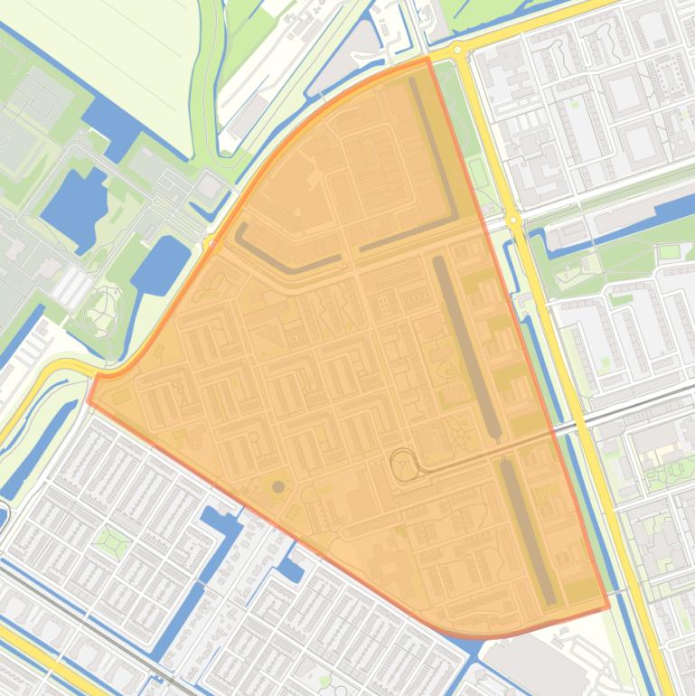 Kaart van de wijk De Punt.