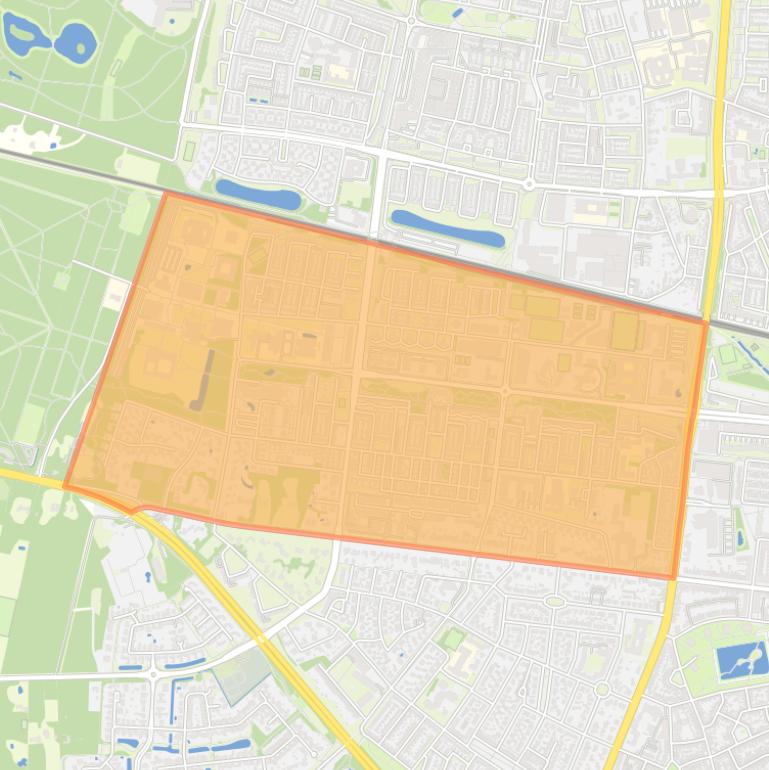 Kaart van de wijk De Reit.