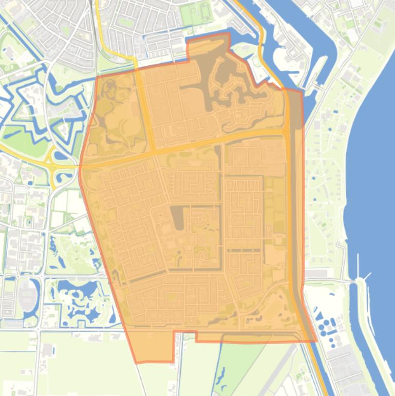 Kaart van de wijk De Schooten.