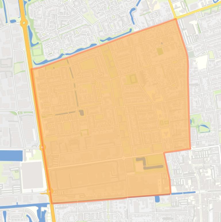 Kaart van de wijk De Swetten.