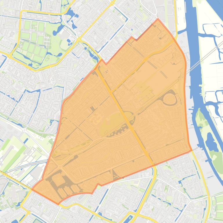 Kaart van de wijk De Volgerlanden.