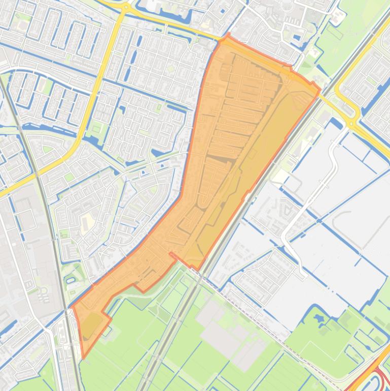 Kaart van de wijk De Wadden.