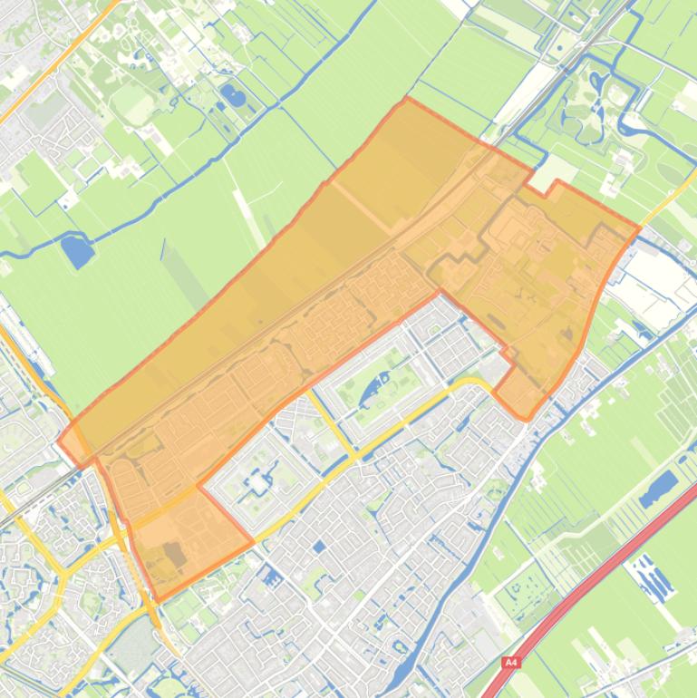 Kaart van de wijk De Zijde / Duivenvoorde / Park Veursehout.