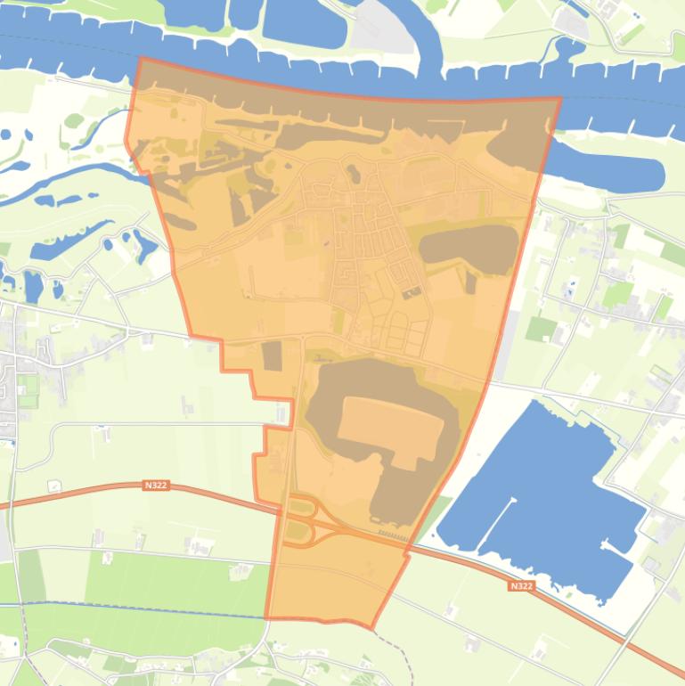 Kaart van de wijk Deest.