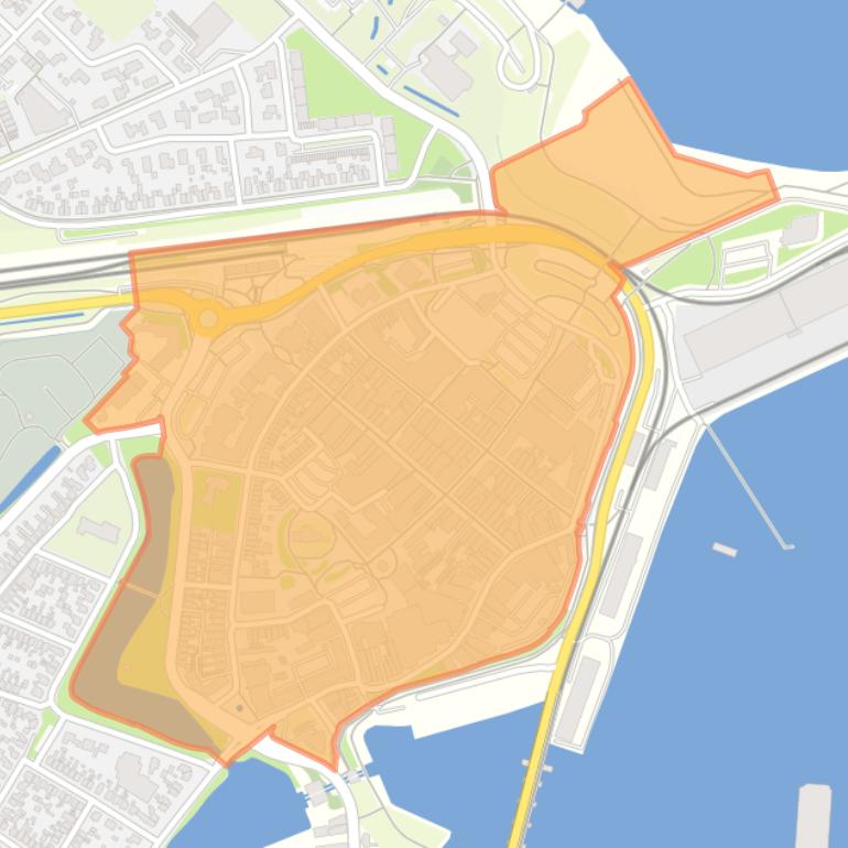 Kaart van de wijk Delfzijl-Centrum.