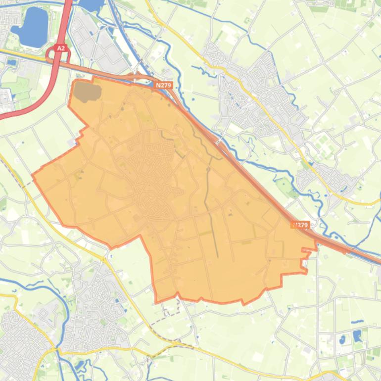 Kaart van de wijk Den Dungen.