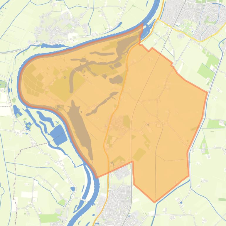 Kaart van de wijk Den Nul.