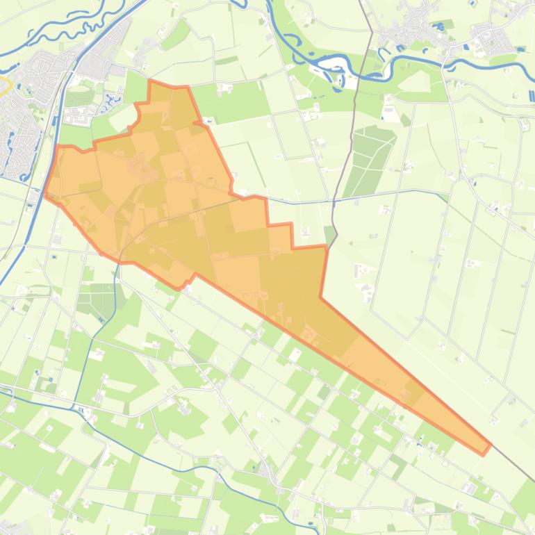 Kaart van de wijk Den Velde.