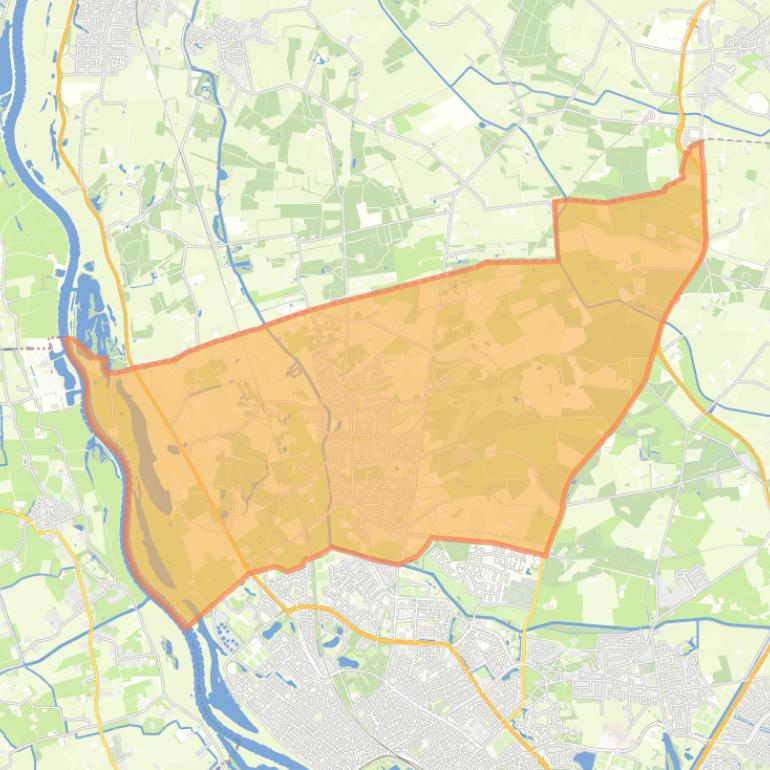 Kaart van de wijk Diepenveen.