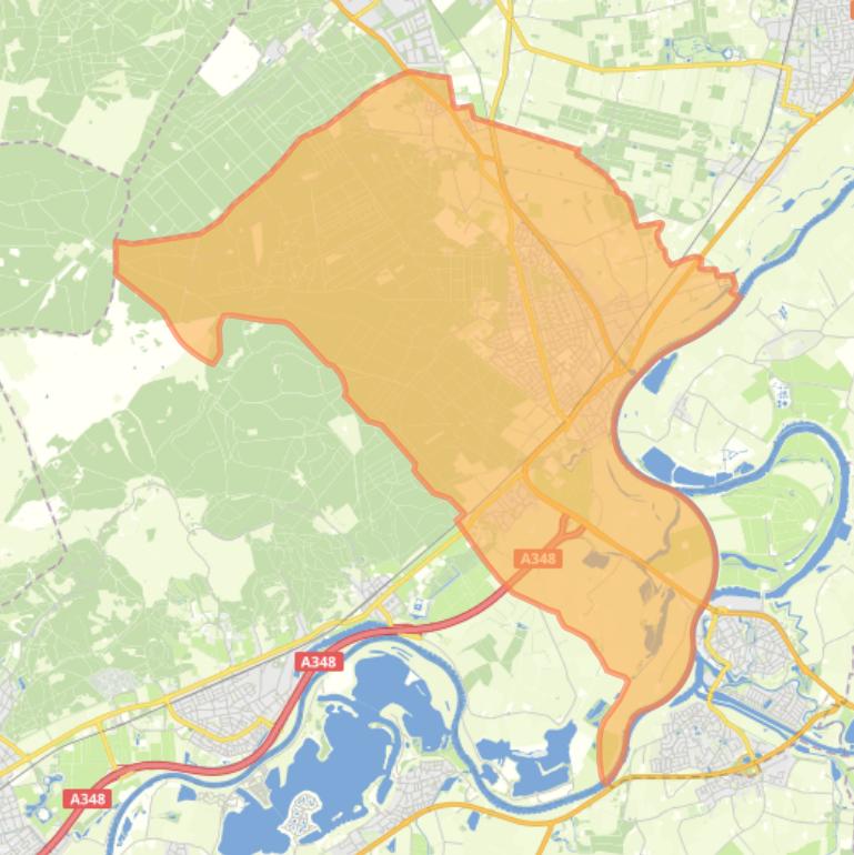 Kaart van de wijk Dieren.