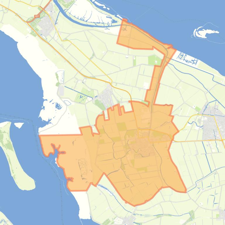 Kaart van de wijk Dirksland.