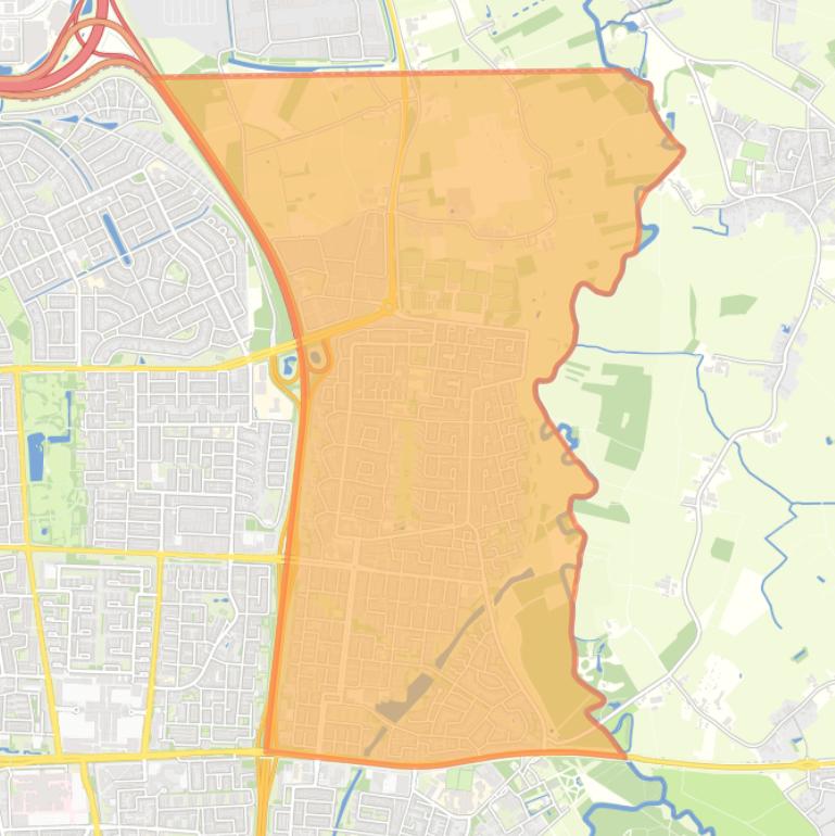 Kaart van de wijk Dommelbeemd.