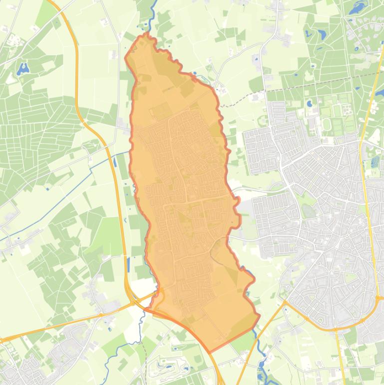 Kaart van de wijk Dommelen.