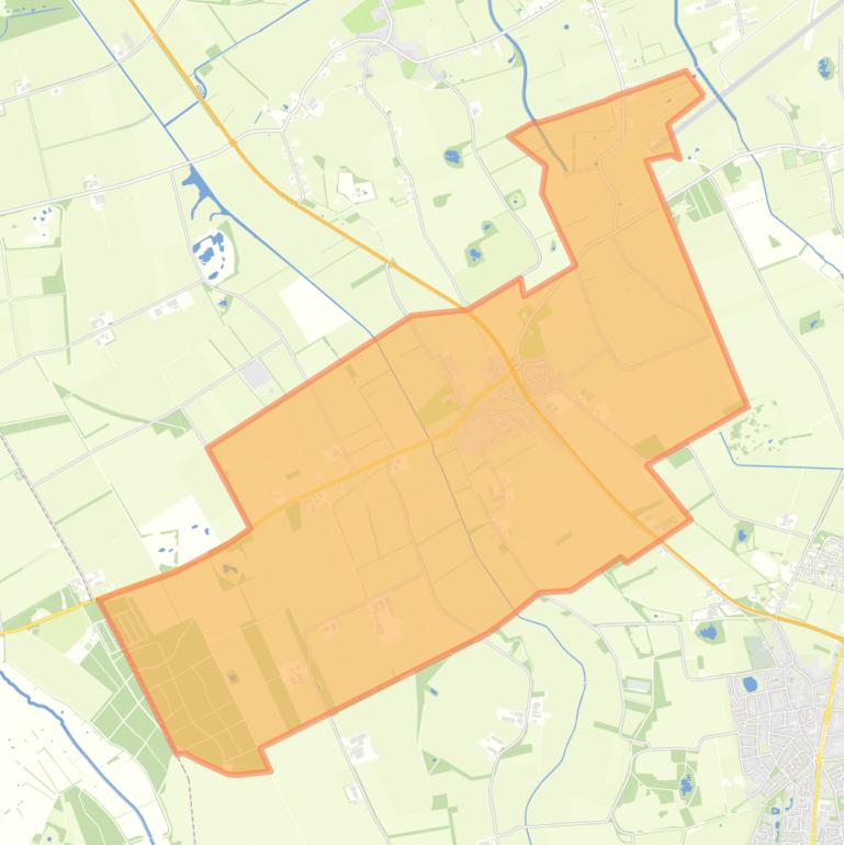 Kaart van de wijk Donderen.