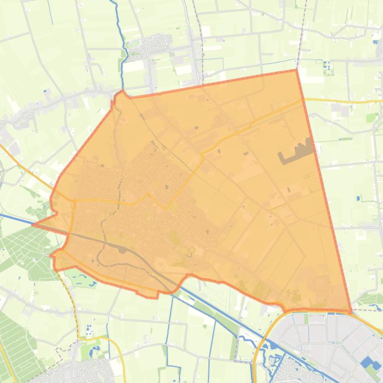 Kaart van de wijk Dongen.