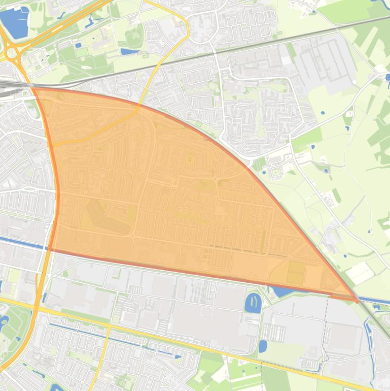 Kaart van de wijk Doornakkers.