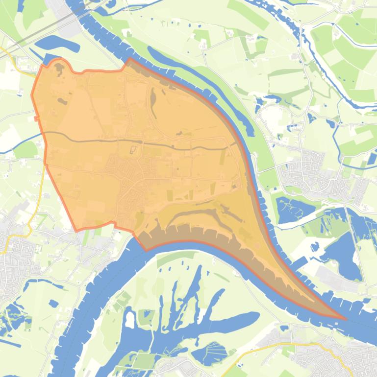 Kaart van de wijk Doornenburg.